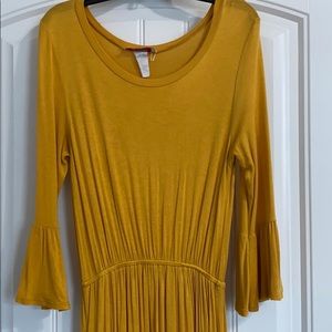 Long mustard dress